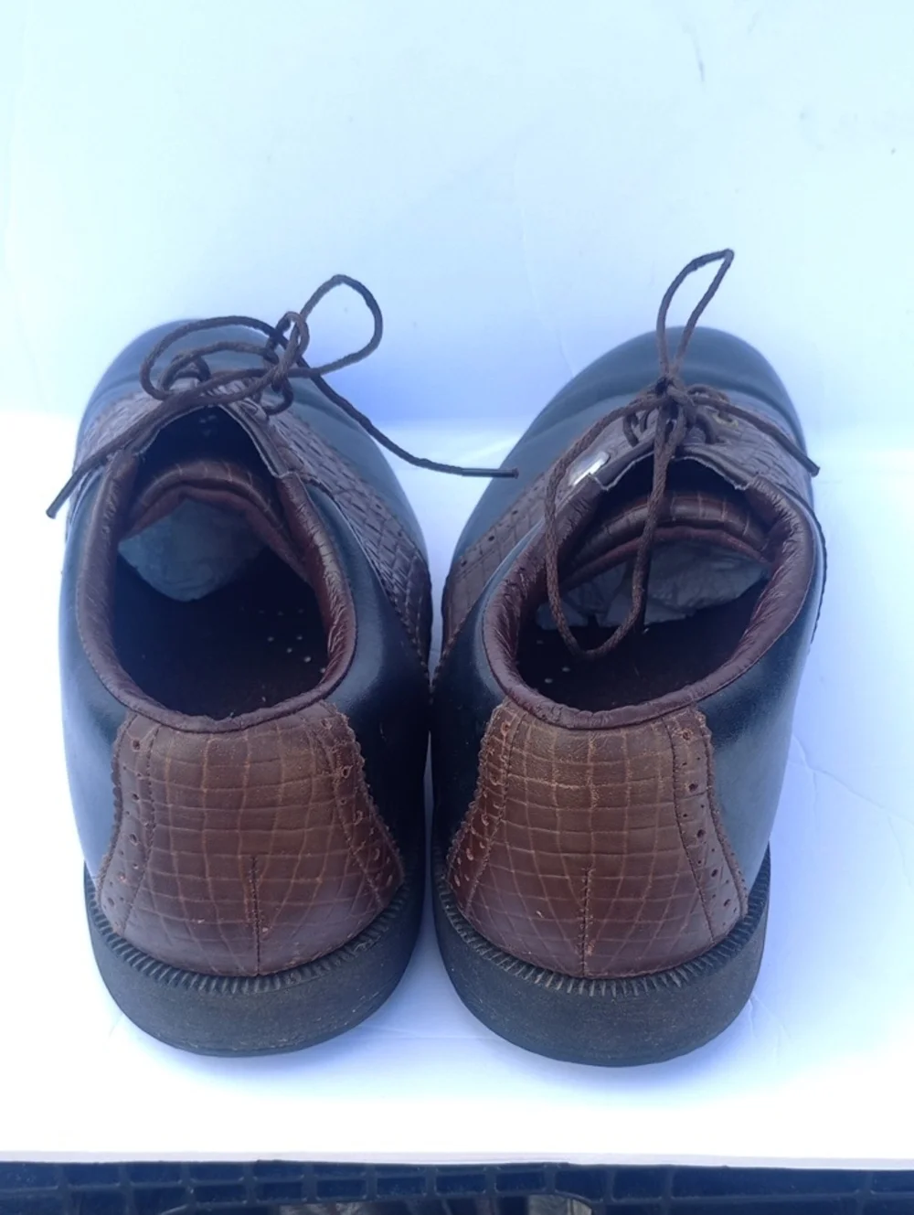 Men's Footjoy Sierra Treks Comfort Lace Up Leather Golf Shoes Size 10 M #58833
